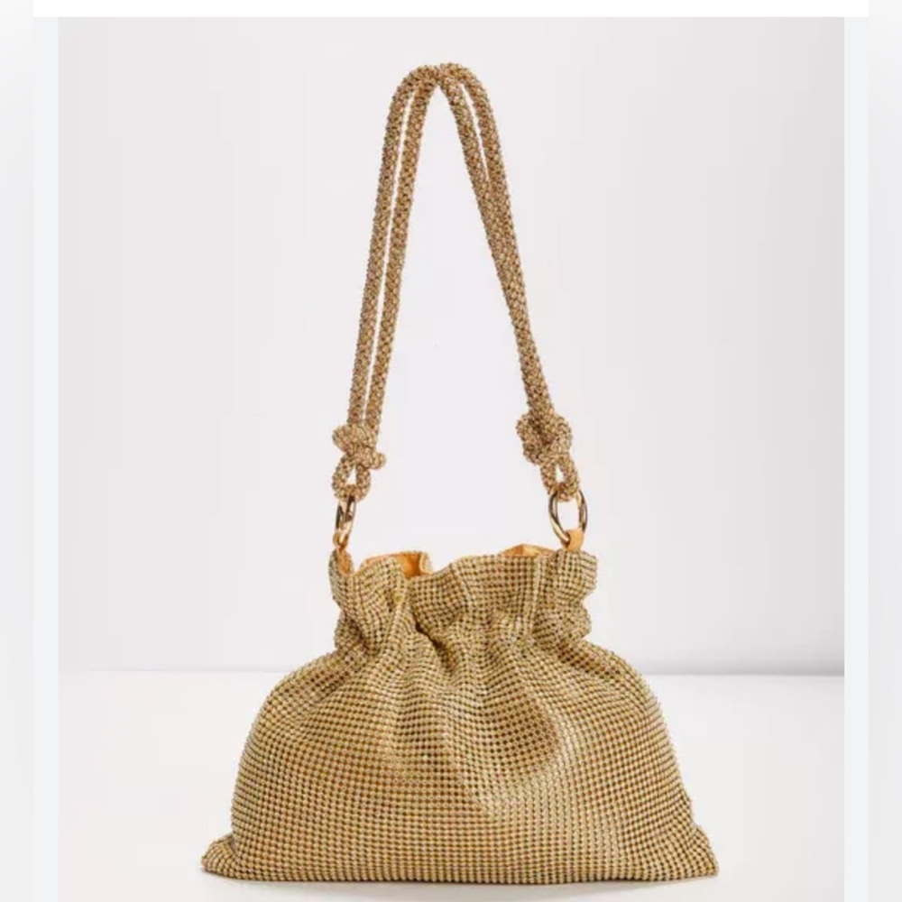 Secret Treasure Beaded Bucket Bag - Gold / O/S